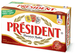 President 500gm Unsalted Butter 